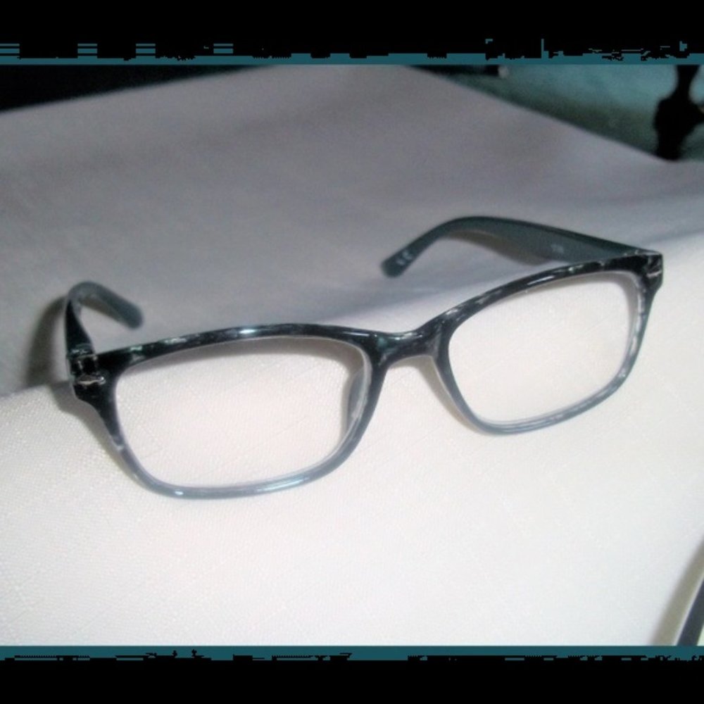 Men's Black & Green Tortoise Reading Glasses
